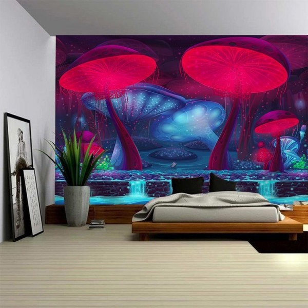 Red Mushroom - 200*145cm - Printed Tapestry
