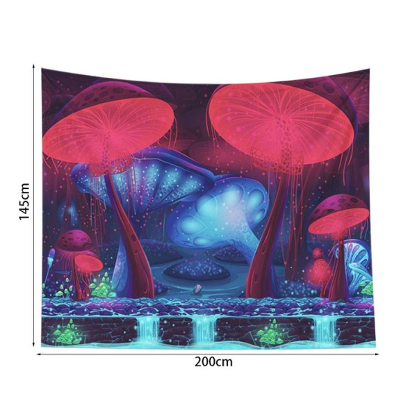 Red Mushroom - 200*145cm - Printed Tapestry
