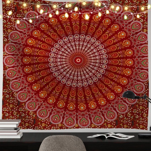Red Mandala - 200*145cm - Printed Tapestry