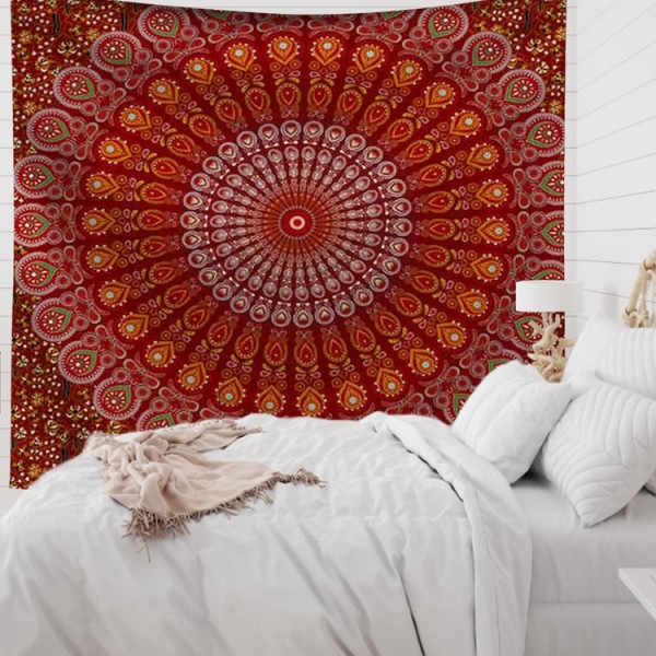 Red Mandala - 200*145cm - Printed Tapestry