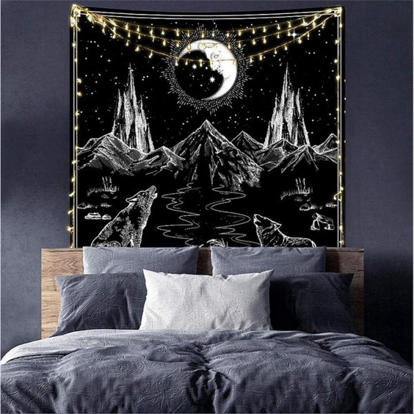 Moon Wolf - 145*200cm - Printed Tapestry