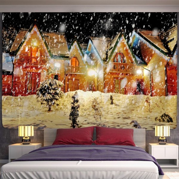 Snowy House - 200*145cm - Printed Tapestry