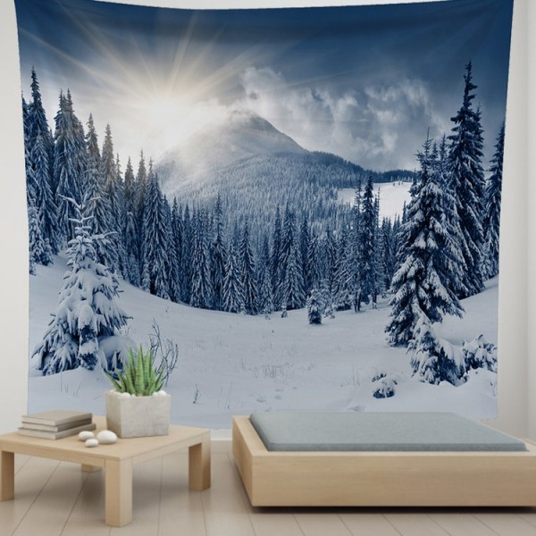 Snow Landscape - 200*145cm - Printed Tapestry