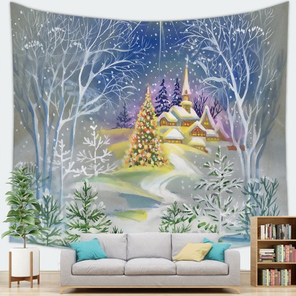 Snow Christmas Tree - 200*145cm - Printed Tapestry