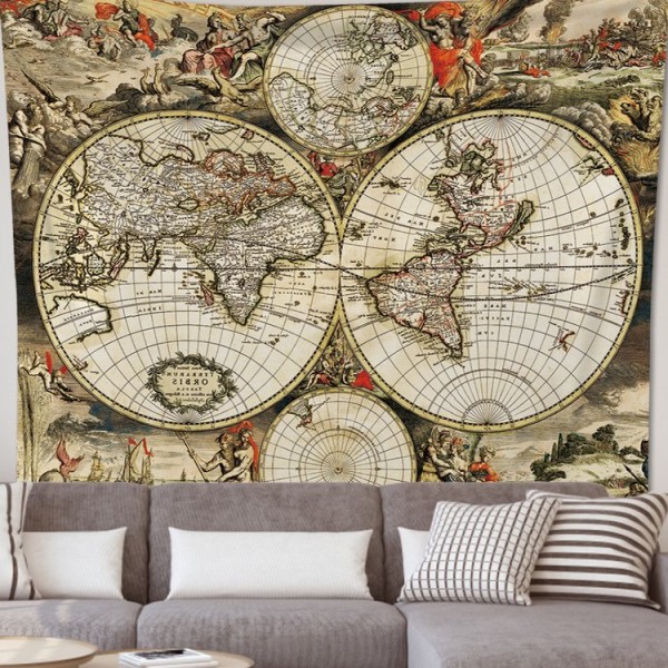 Nautical Map - 200*145cm - Printed Tapestry