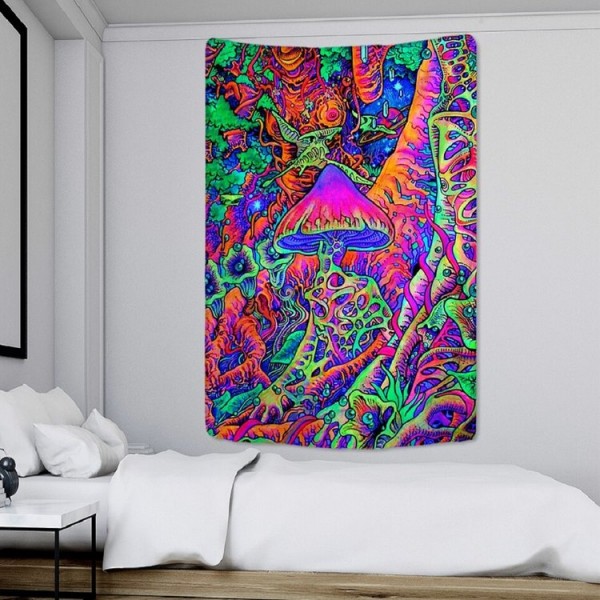 Pink Mushroom - 200*145cm - Printed Tapestry