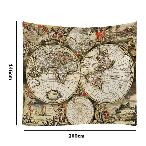 Nautical Map - 200*145cm - Printed Tapestry
