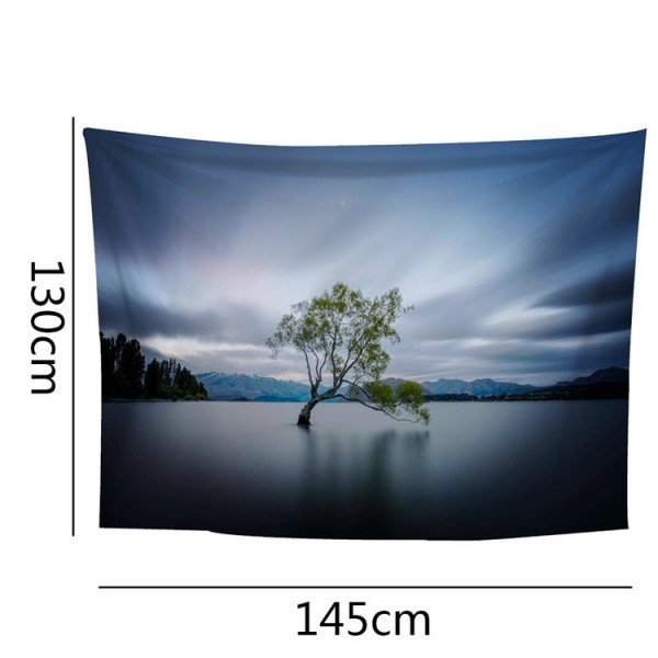 Tree in Lake Flower - 145*130cm - Printed Tapestry
