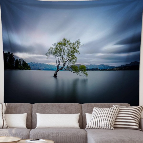 Tree in Lake Flower - 145*130cm - Printed Tapestry