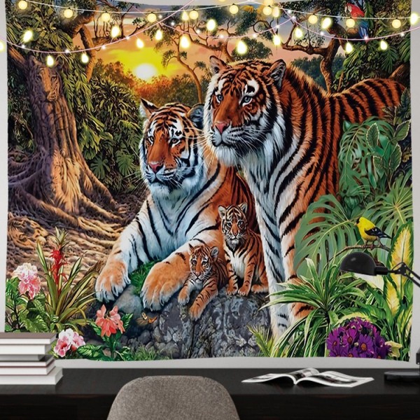 Tiger - 145*130cm - Printed Tapestry