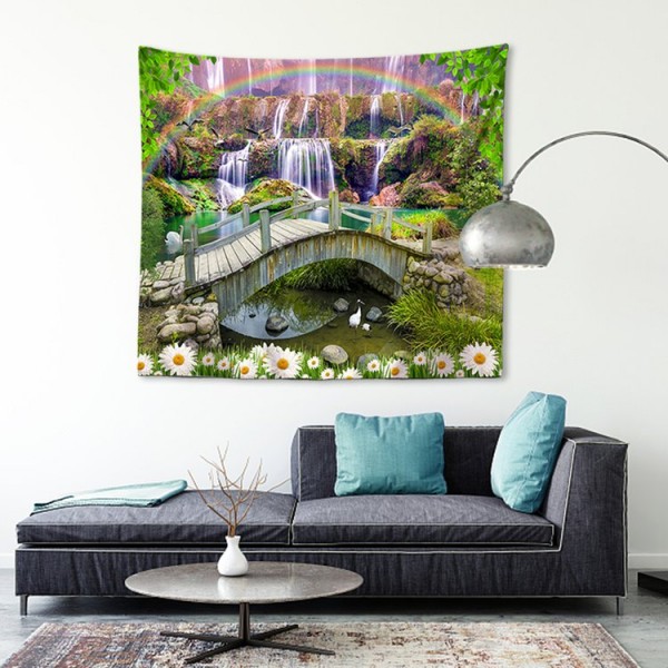 Flowing Water Bridge - 145*130cm - Printed Tapestry