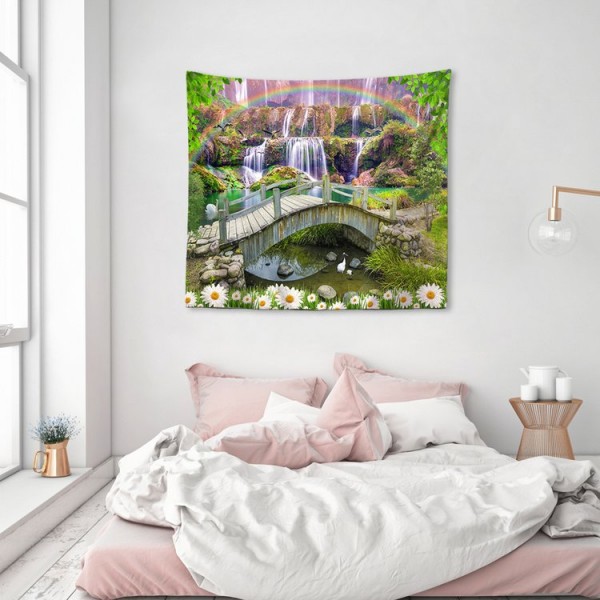 Flowing Water Bridge - 145*130cm - Printed Tapestry