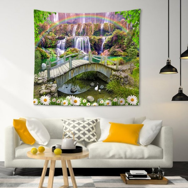 Flowing Water Bridge - 145*130cm - Printed Tapestry