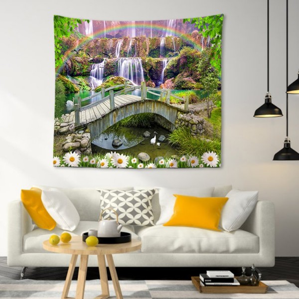 Flowing Water Bridge - 145*130cm - Printed Tapestry