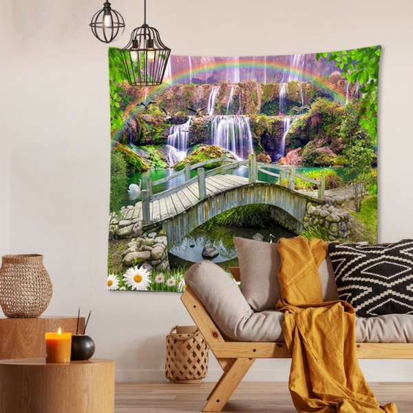 Flowing Water Bridge - 145*130cm - Printed Tapestry