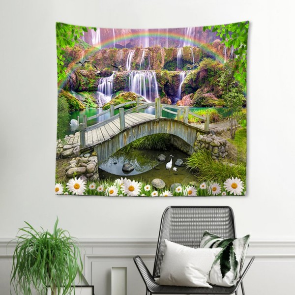 Flowing Water Bridge - 145*130cm - Printed Tapestry