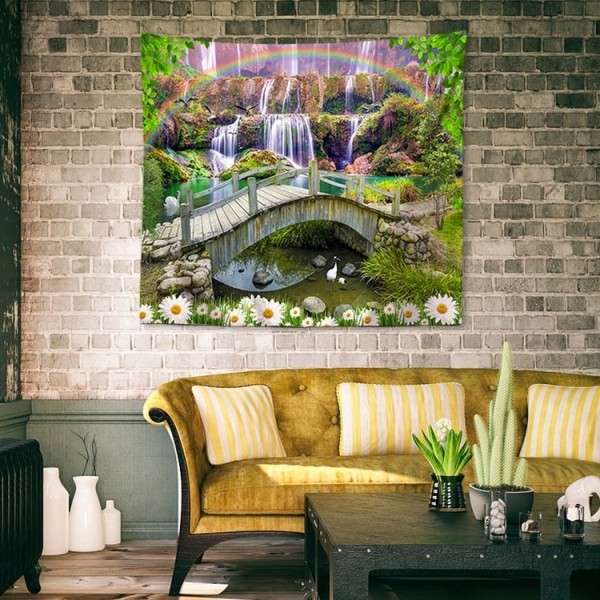 Flowing Water Bridge - 145*130cm - Printed Tapestry