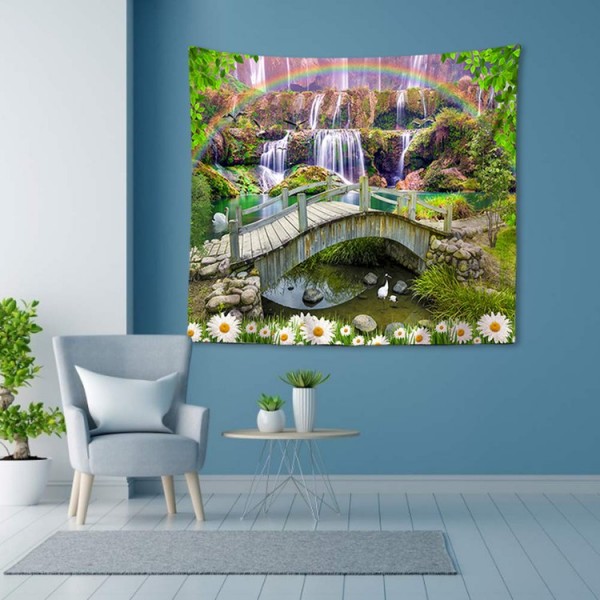 Flowing Water Bridge - 145*130cm - Printed Tapestry