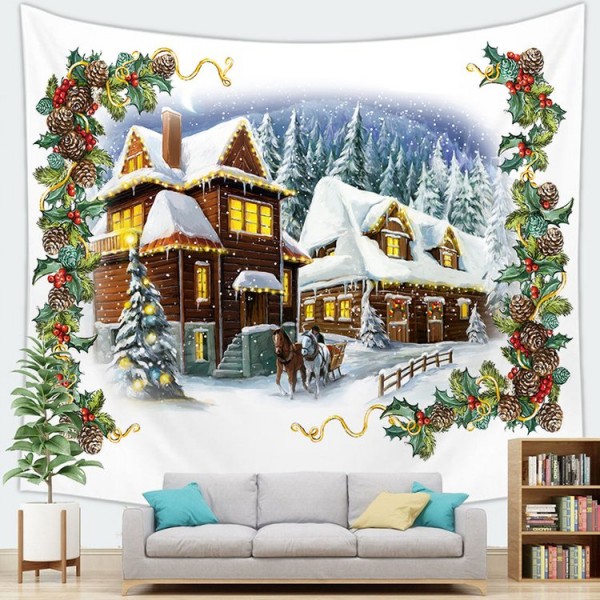 Winter Houses - 145*130cm - Printed Tapestry