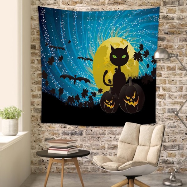 Halloween Cat - 145*130cm - Printed Tapestry