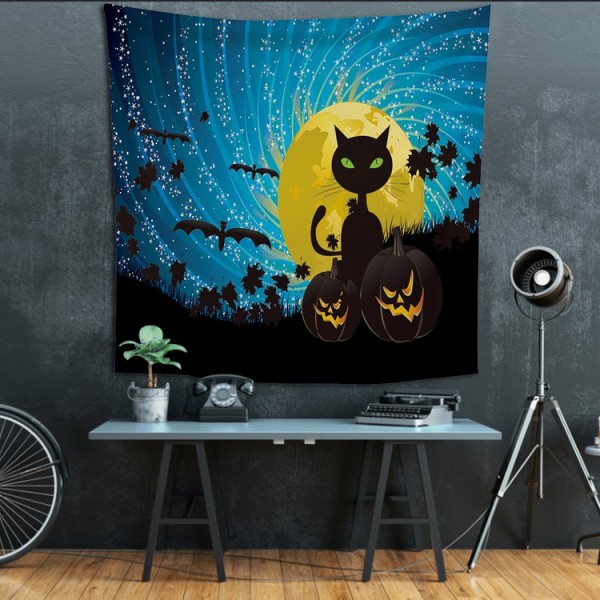 Halloween Cat - 145*130cm - Printed Tapestry