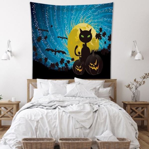 Halloween Cat - 145*130cm - Printed Tapestry