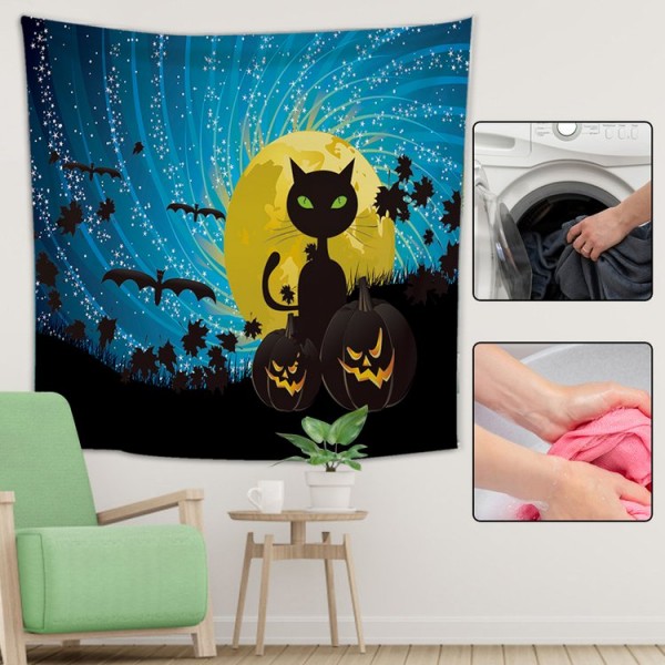 Halloween Cat - 145*130cm - Printed Tapestry