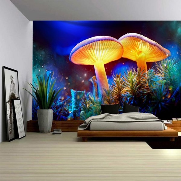 Glitter Mushroom - 145*130cm - Printed Tapestry