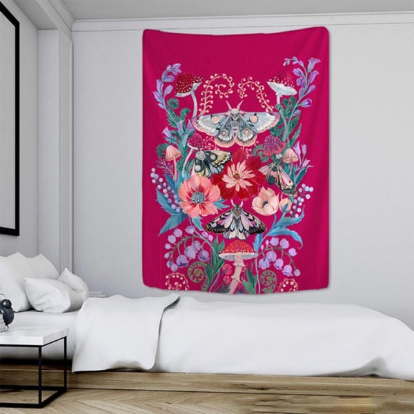 Moth Flower Yoga - 145*130cm - Printed Tapestry