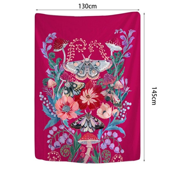 Moth Flower Yoga - 145*130cm - Printed Tapestry