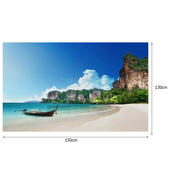 Island Boat  Camp - 145*130cm - Printed Tapestry