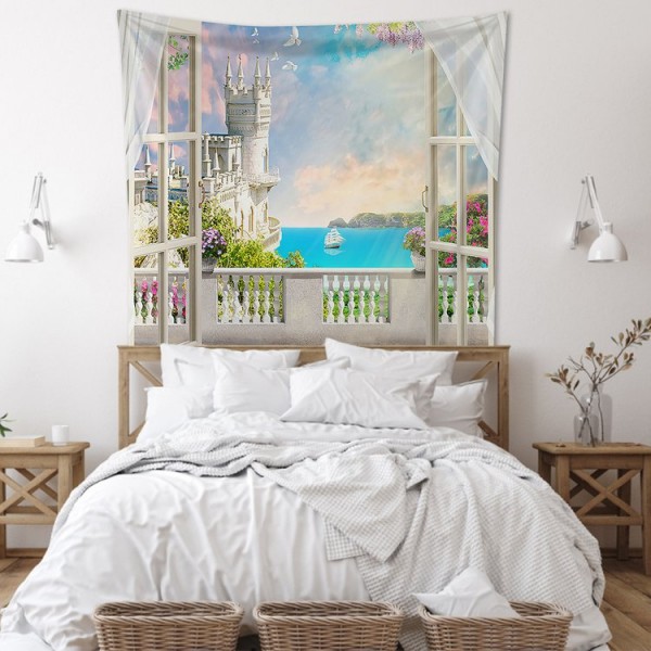 Window Scenery - 145*130cm - Printed Tapestry