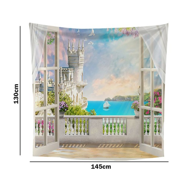 Window Scenery - 145*130cm - Printed Tapestry