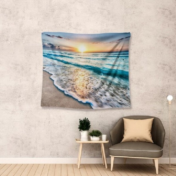 Sunset Seaside - 145*130cm - Printed Tapestry