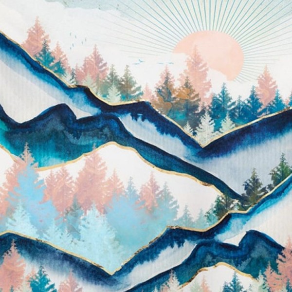 Sun Mountain Sandy - 145*130cm - Printed Tapestry