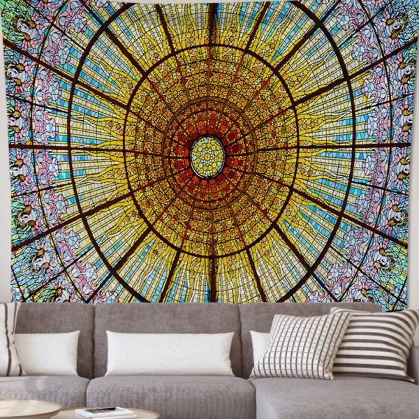 Stained Glas Window - 145*130cm - Printed Tapestry