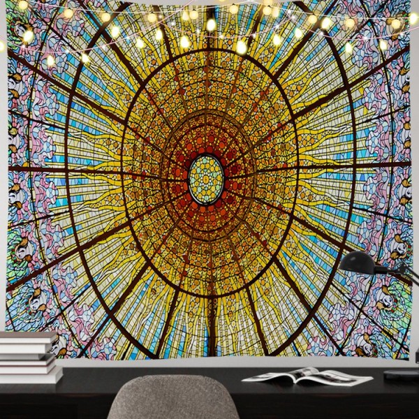 Stained Glas Window - 145*130cm - Printed Tapestry