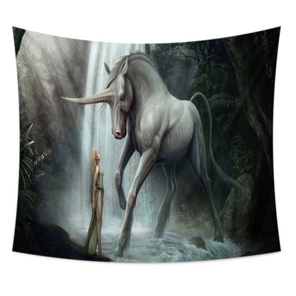 Horse and Girl - 145*130cm - Printed Tapestry
