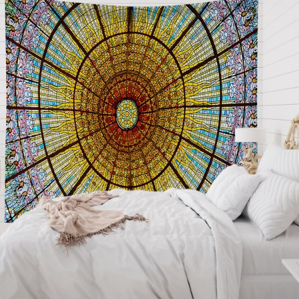Stained Glas Window - 145*130cm - Printed Tapestry