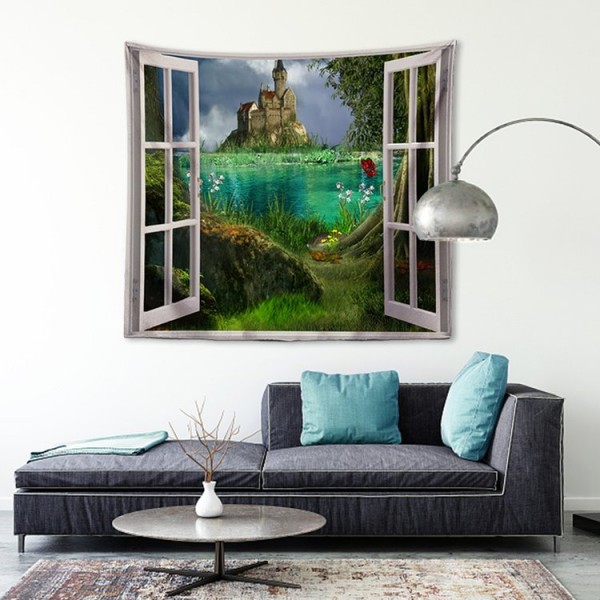 Window Castle - 145*130cm - Printed Tapestry