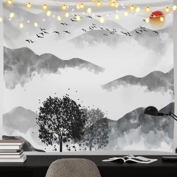 Brush Painting - 145*130cm - Printed Tapestry