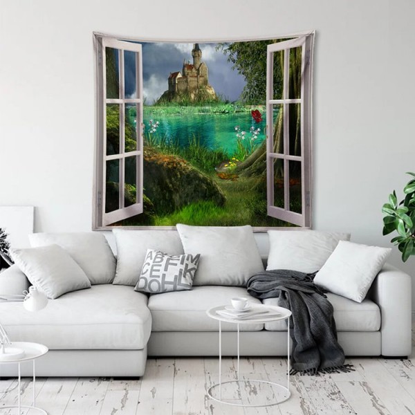 Window Castle - 145*130cm - Printed Tapestry