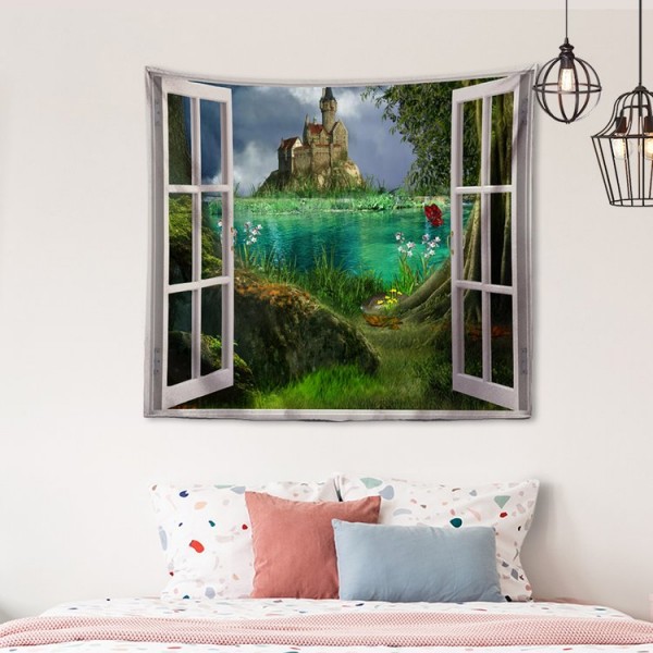 Window Castle - 145*130cm - Printed Tapestry