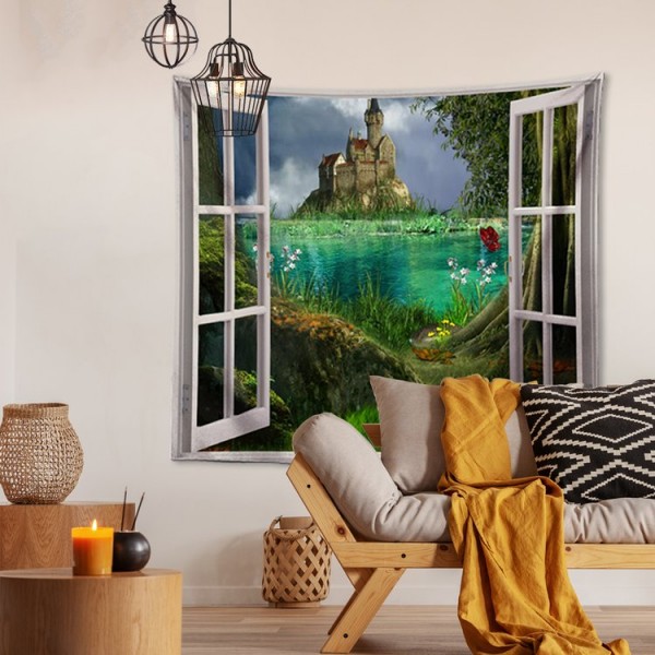 Window Castle - 145*130cm - Printed Tapestry