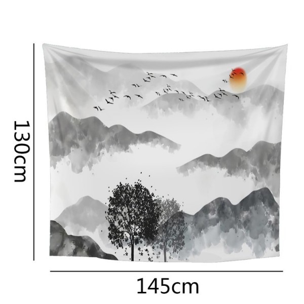 Brush Painting - 145*130cm - Printed Tapestry