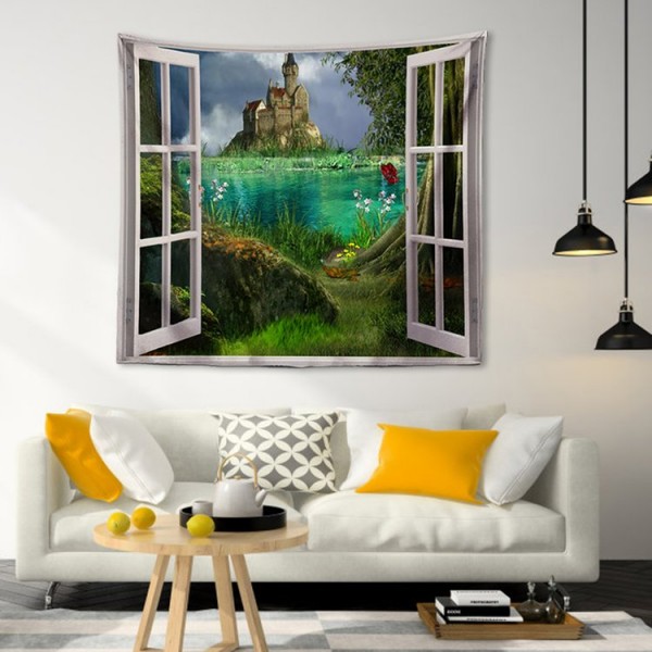 Window Castle - 145*130cm - Printed Tapestry