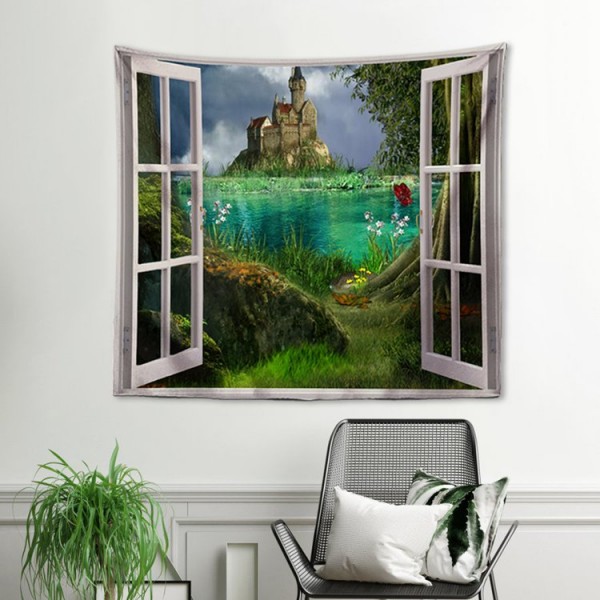 Window Castle - 145*130cm - Printed Tapestry