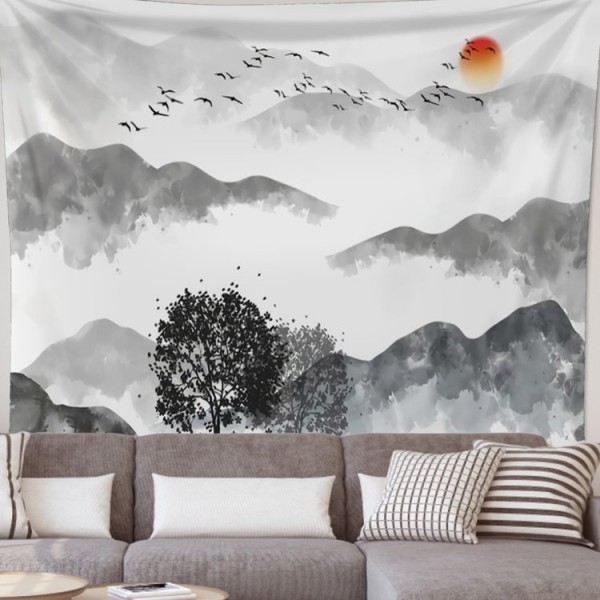 Brush Painting - 145*130cm - Printed Tapestry