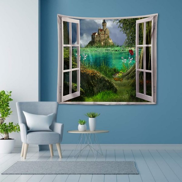 Window Castle - 145*130cm - Printed Tapestry