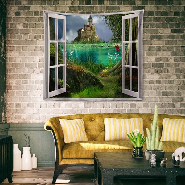 Window Castle - 145*130cm - Printed Tapestry